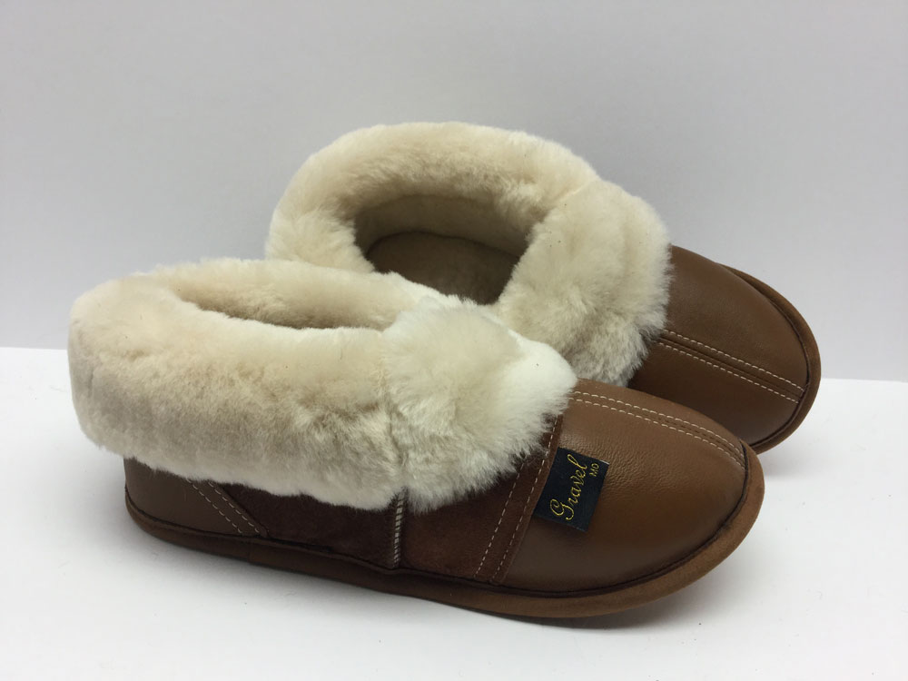 Slippers Leather/Suede Caramel